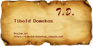 Tibold Domokos névjegykártya